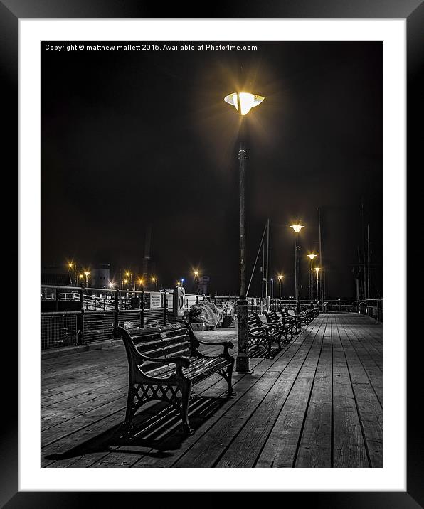  Sitting Under The Lights Of Halfpenny Pier harwic Framed Mounted Print by matthew  mallett