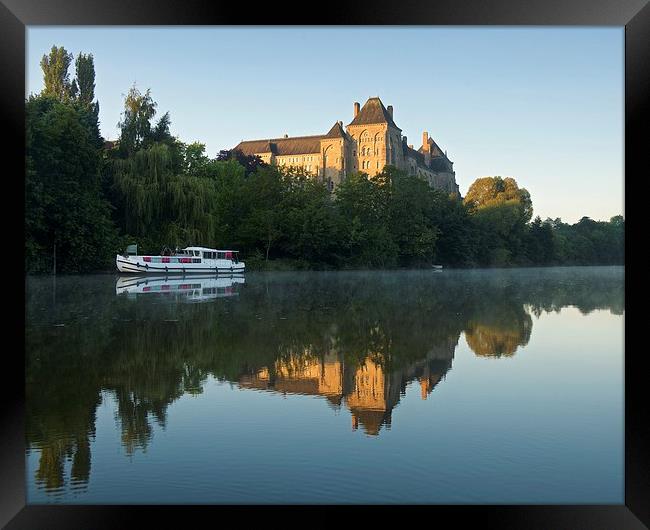  Morning reflections of Solesmes Abbey Framed Print by Stephen Taylor