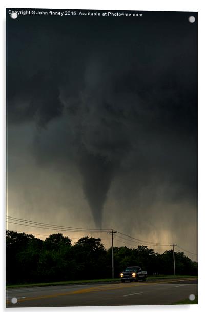 Tornado, Edmond, Oklahoma Acrylic by John Finney