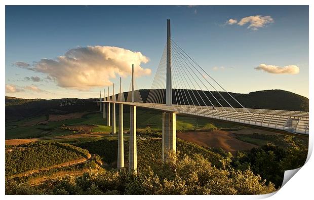 Summer evening light at Millau Print by Stephen Taylor