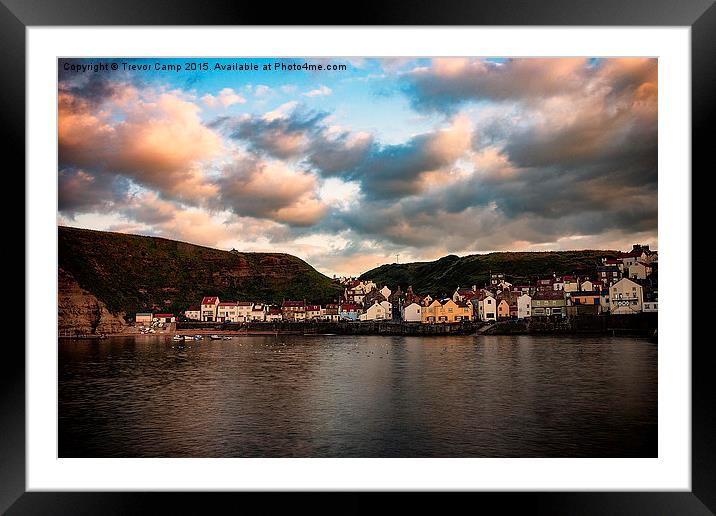 Sleepy Staithes Framed Mounted Print by Trevor Camp