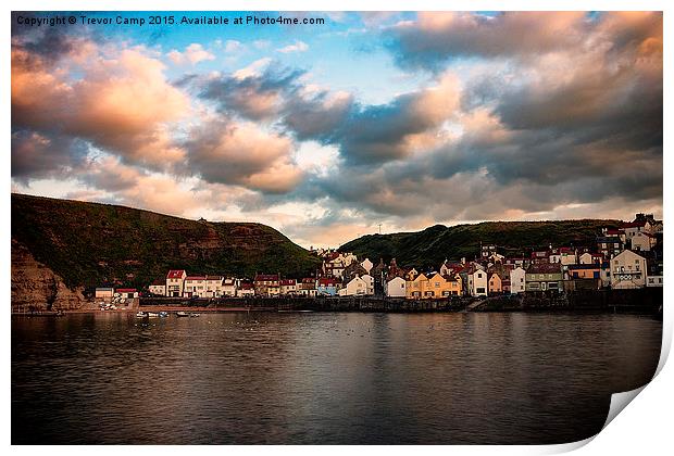 Sleepy Staithes Print by Trevor Camp