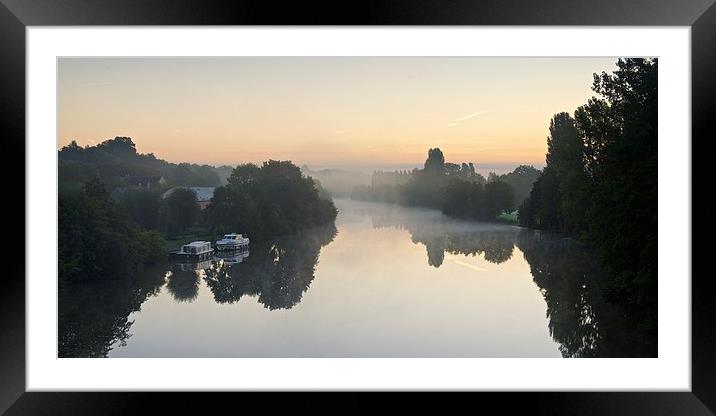  Sunrise on the River Sarthe Framed Mounted Print by Stephen Taylor