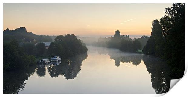  Sunrise on the River Sarthe Print by Stephen Taylor