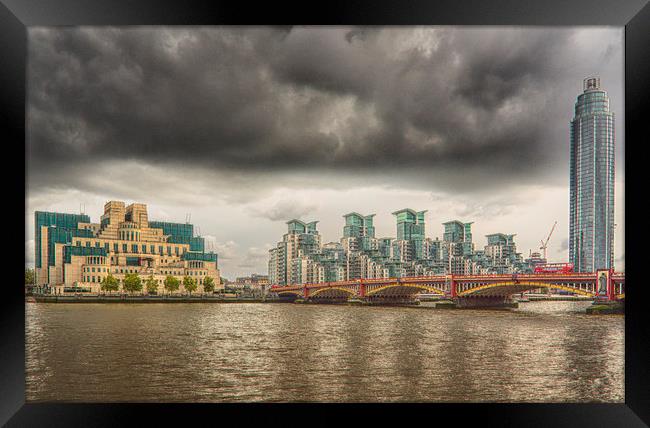 Mi5 And Vauxhall Bridge  Framed Print by Clive Eariss