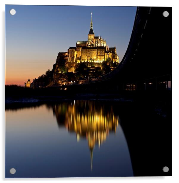 Mont Saint Michel Acrylic by Stephen Taylor