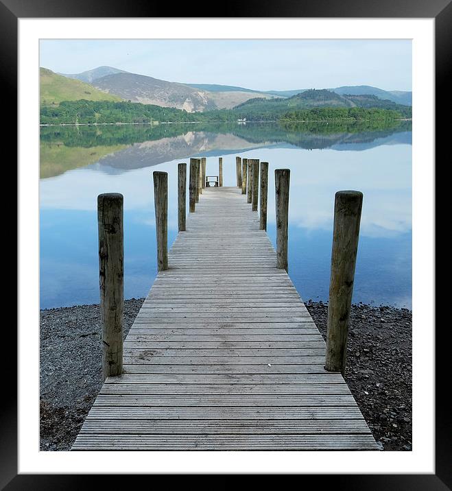  Derwent water jetty Framed Mounted Print by Tony Bates