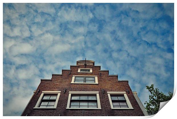 Classic Amsterdam Residential Building Print by Adam Szuly