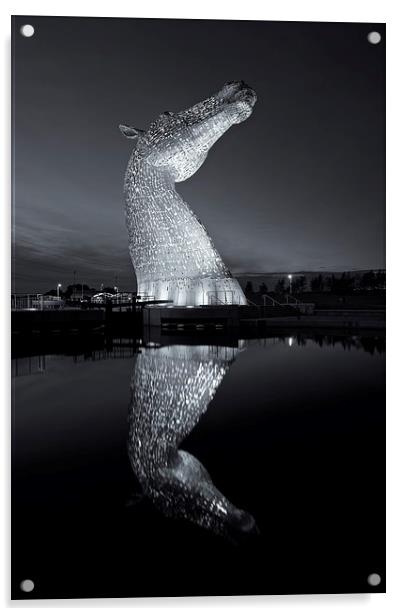  The Kelpies reflected Acrylic by Stephen Taylor