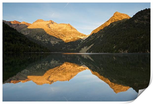  Golden light in the Pyrenees Print by Stephen Taylor