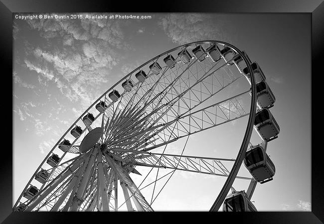  Brighton Big Wheel (Monochrome) Framed Print by Ben Dustin