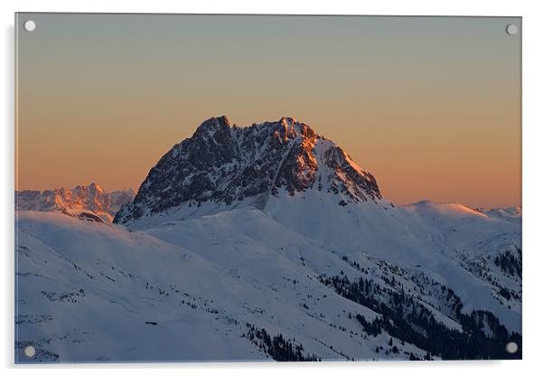 Alpine sunrise Acrylic by Thomas Schaeffer