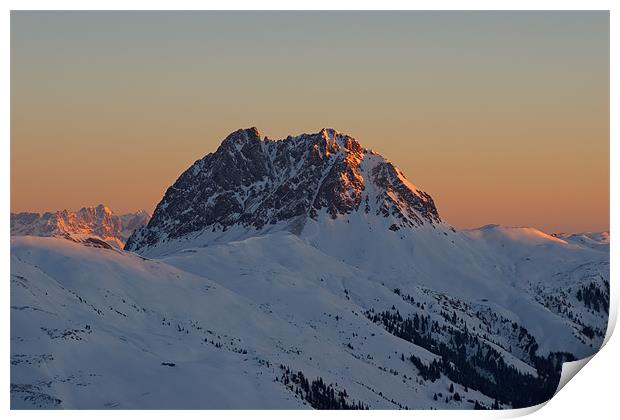 Alpine sunrise Print by Thomas Schaeffer