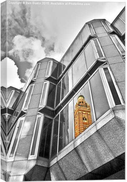  Westminster Cathedral Reflection Canvas Print by Ben Dustin