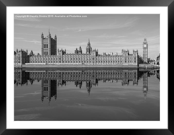 Houses of Parliament in London Framed Mounted Print by Claudio Divizia