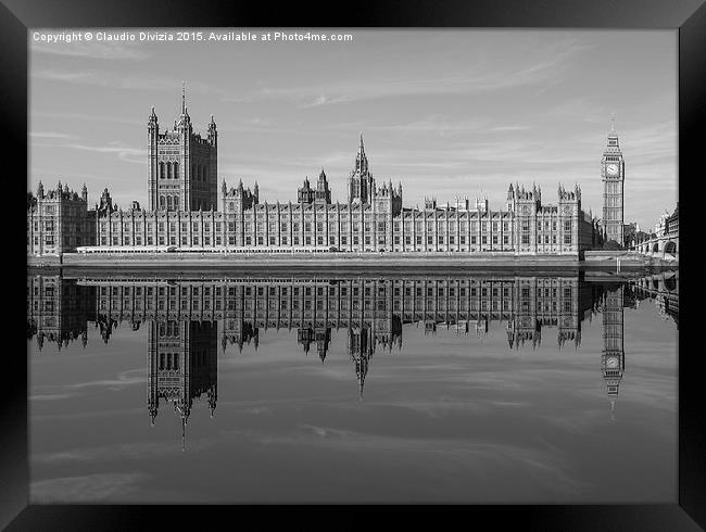 Houses of Parliament in London Framed Print by Claudio Divizia