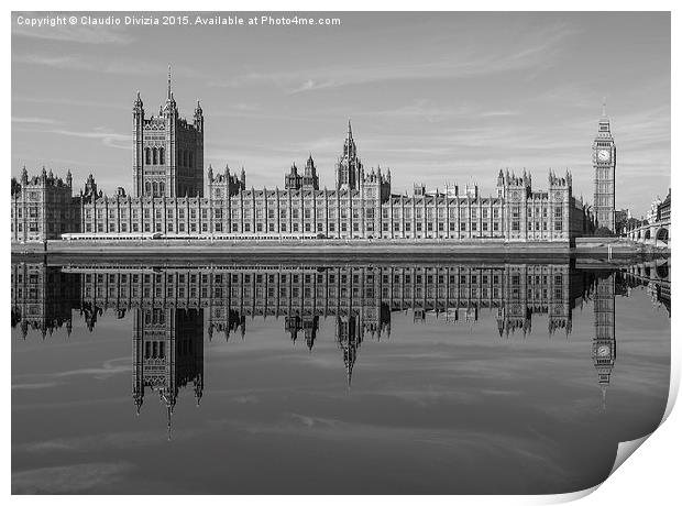 Houses of Parliament in London Print by Claudio Divizia