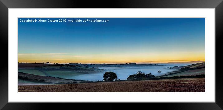  Morning mist over Stokeinteignhead Framed Mounted Print by Glenn Cresser