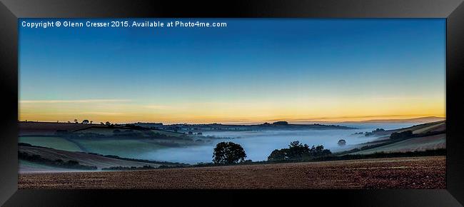  Morning mist over Stokeinteignhead Framed Print by Glenn Cresser