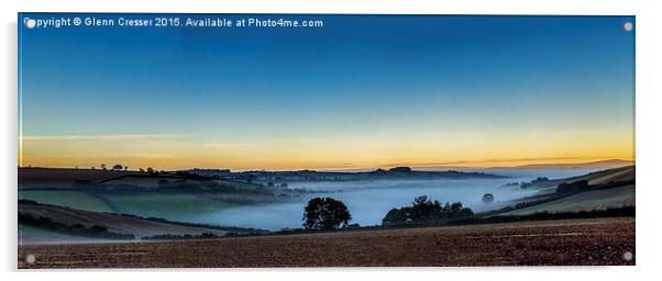  Morning mist over Stokeinteignhead Acrylic by Glenn Cresser