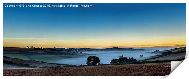  Morning mist over Stokeinteignhead Print by Glenn Cresser