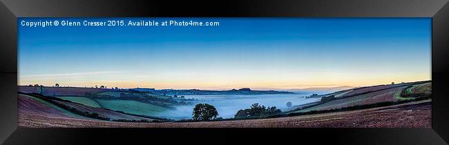 Early morning mist over Stokeinteignhead Framed Print by Glenn Cresser