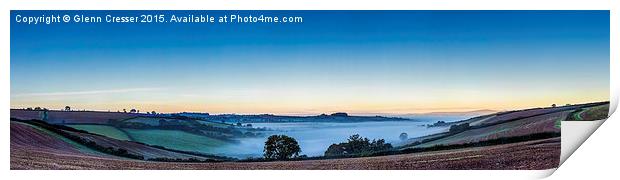  Early morning mist over Stokeinteignhead Print by Glenn Cresser