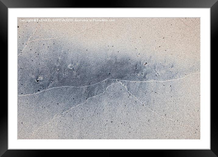 Wet sand abstract V Framed Mounted Print by ELENA ELISSEEVA