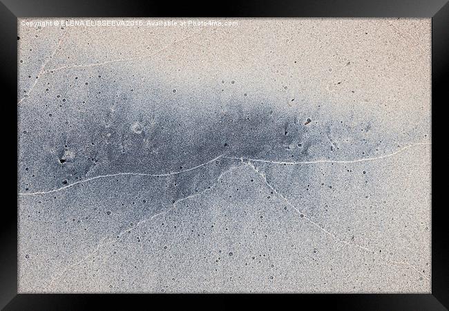 Wet sand abstract V Framed Print by ELENA ELISSEEVA