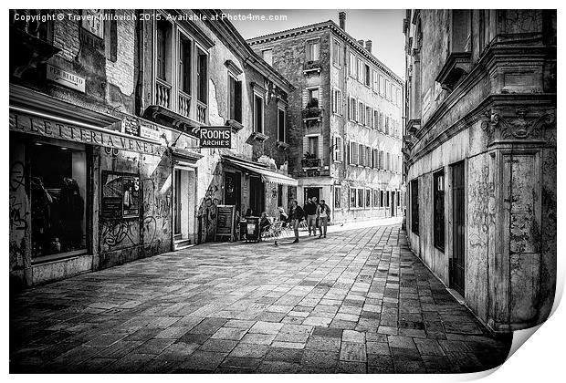  Streets of Venice Print by Traven Milovich