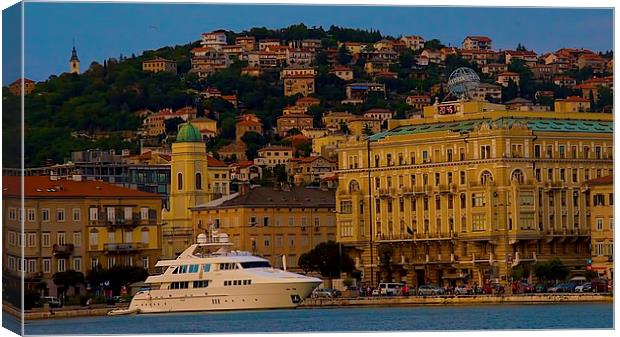  RIJEKA HARBOUR EVENING 2 Canvas Print by radoslav rundic