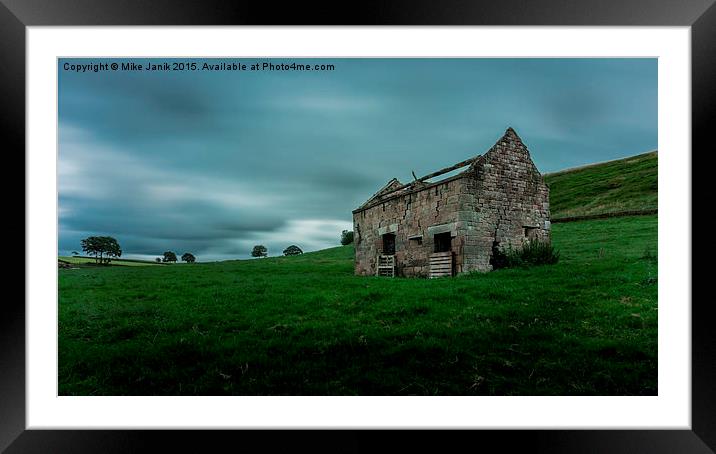 Old Barn Framed Mounted Print by Mike Janik