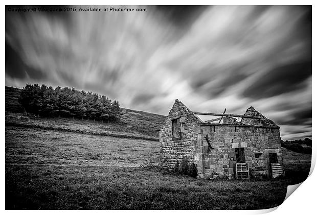  Old Stone Barn Print by Mike Janik