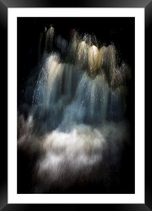  Sparkling waterfall abstract Framed Mounted Print by Andrew Kearton
