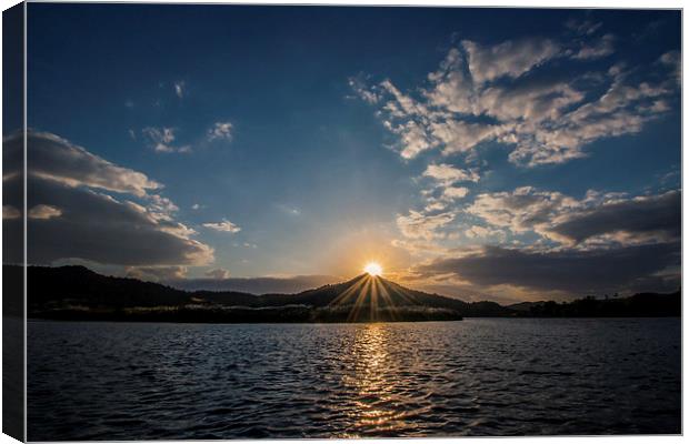 Sunset from Yansan River Canvas Print by Ambir Tolang