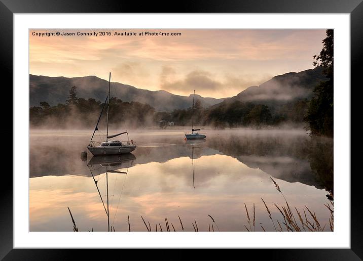 Misty Ullswater Framed Mounted Print by Jason Connolly