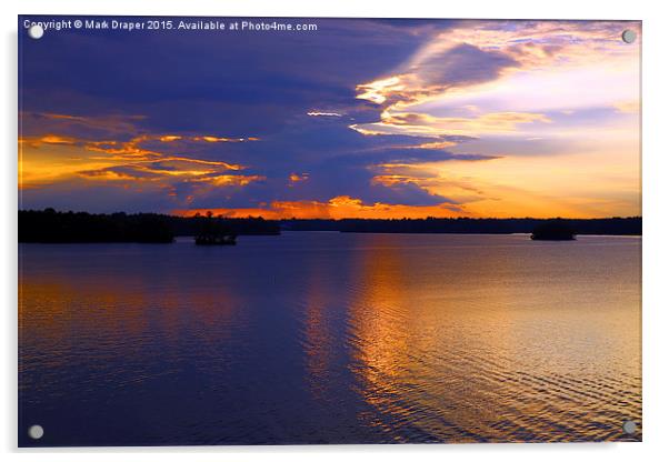  Sunset at Lake Martin Alabama Acrylic by Mark Draper