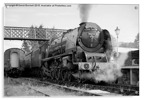 The Royal Scot in Black and White  Acrylic by David Birchall