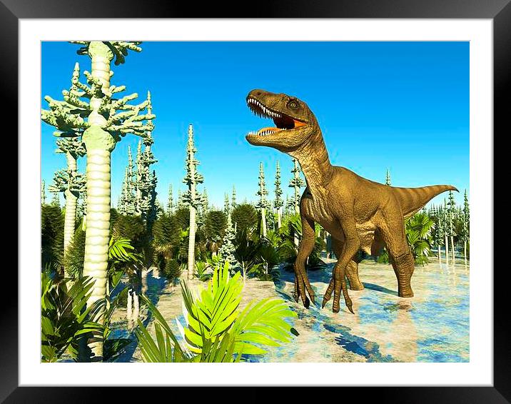 Jurassic park Framed Mounted Print by Dariusz Miszkiel