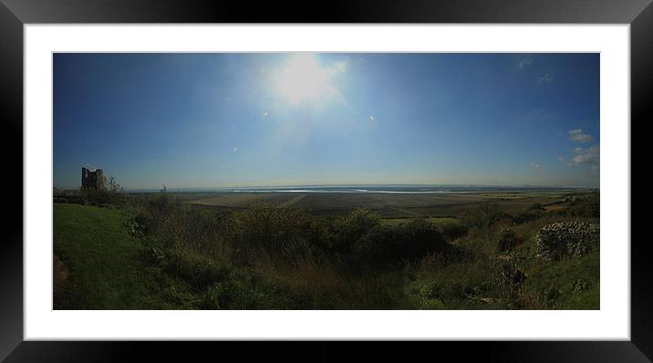 Hadleigh Castle panarama Framed Mounted Print by David French