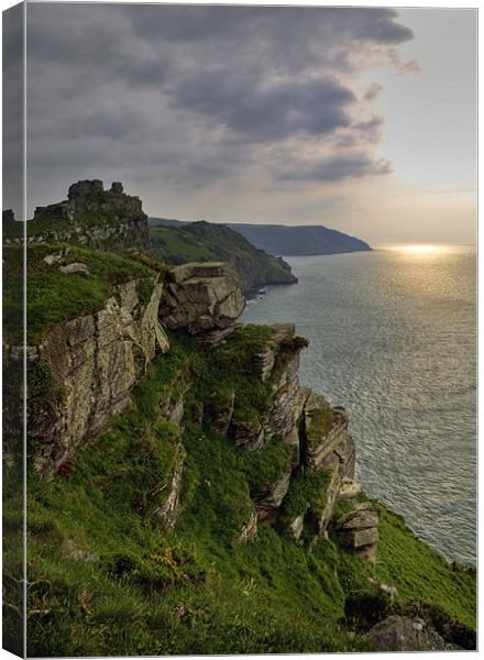 Sunset over Valley of the Rocks Canvas Print by Mike Gorton