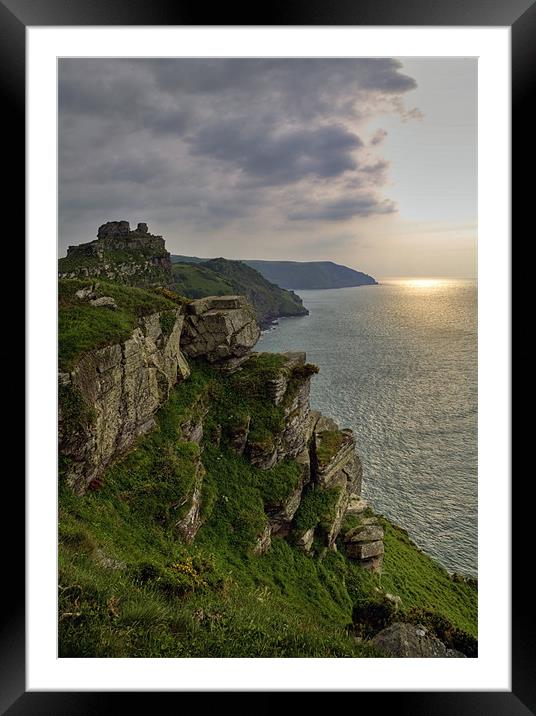 Sunset over Valley of the Rocks Framed Mounted Print by Mike Gorton