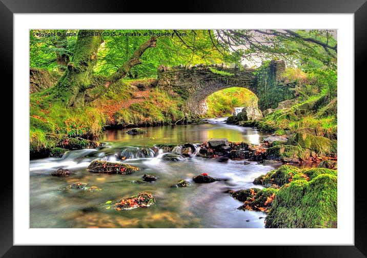  Robber's Bridge Doone Valley Exmoor Framed Mounted Print by austin APPLEBY