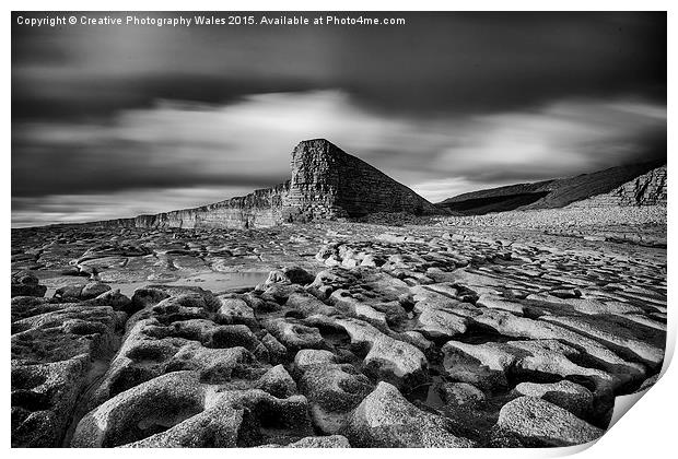 Nash Point on the Glamorgan Heritage Coast Print by Creative Photography Wales