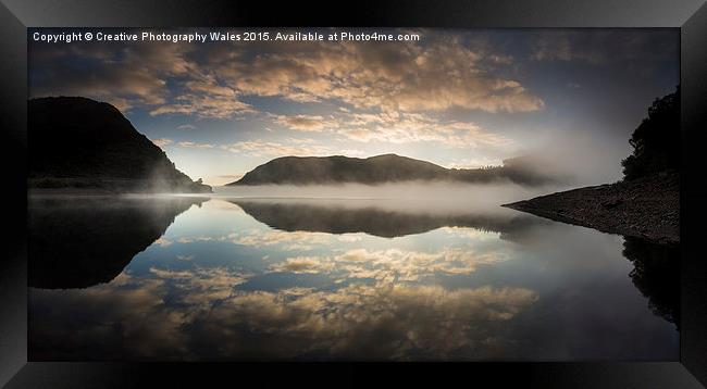 Caban Coch Reservoir in the Elan Valley at Dawn Framed Print by Creative Photography Wales