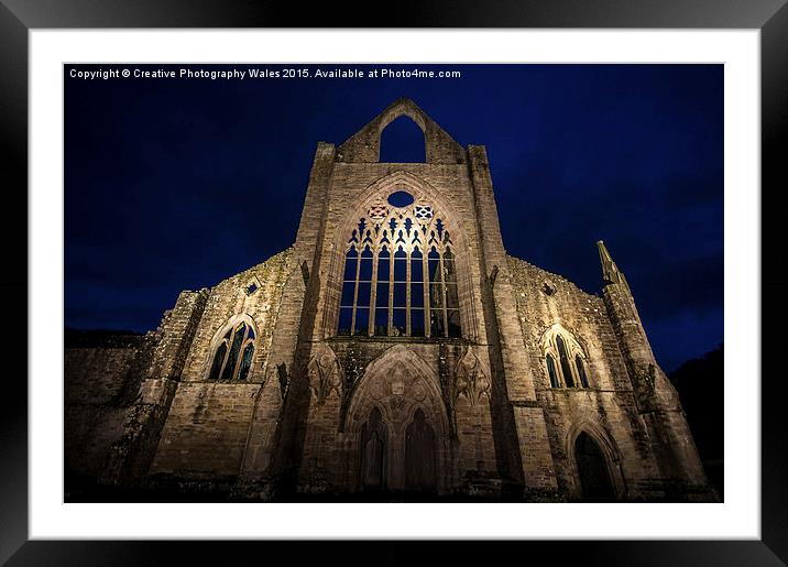 Tintern Abbey in the Welsh Borders Framed Mounted Print by Creative Photography Wales