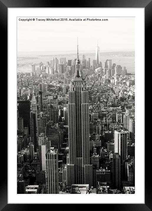 Empire State  Framed Mounted Print by Tracey Whitefoot