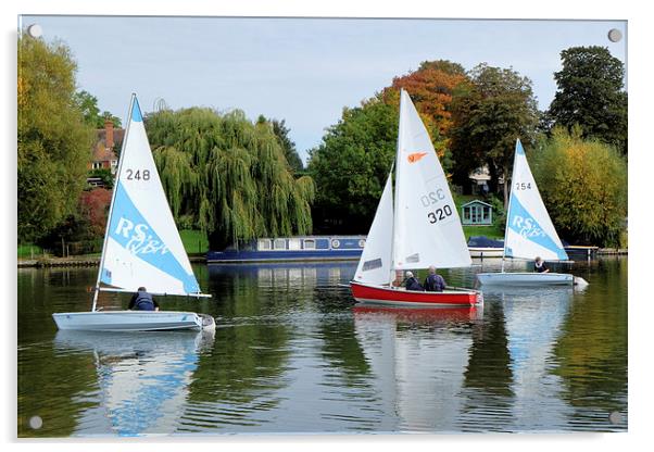  Sailing on the river Thames Acrylic by Tony Bates