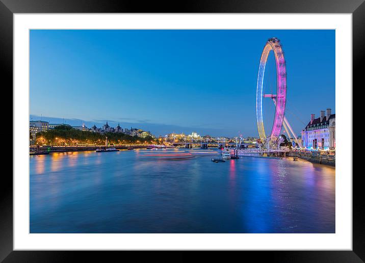London Eye Framed Mounted Print by Andy Evans