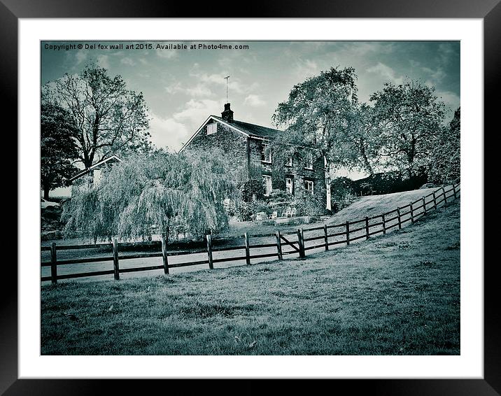  country house Framed Mounted Print by Derrick Fox Lomax